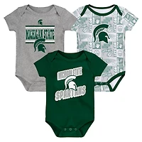 Newborn Michigan State Spartans Sunday Comics 3-Pack Bodysuit Set