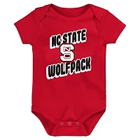 Newborn NC State Wolfpack Sunday Comics 3-Pack Bodysuit Set