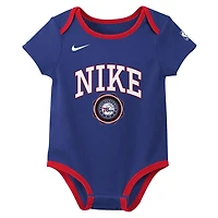 Newborn Nike Black Philadelphia 76ers Just Do It Two-Pack Bodysuit Set