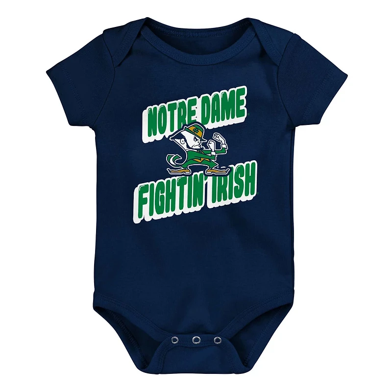 Newborn Notre Dame Fighting Irish Sunday Comics 3-Pack Bodysuit Set