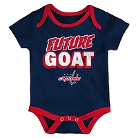 Newborn Washington Capitals Loyal Buddies Three-Pack Bodysuit Set
