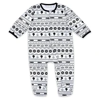 Newborn WEAR by Erin Andrews Los Angeles Kings Allover Print Full-Zip Sleeper  Bib Christmas Set