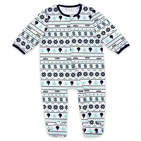 Newborn WEAR by Erin Andrews Seattle Kraken Allover Print Full-Zip Sleeper  Bib Christmas Set