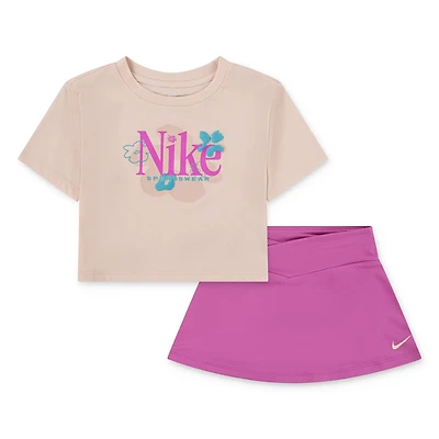 Nike Girls' 4-6x Wild Flower Dri-FIT Scooter Set