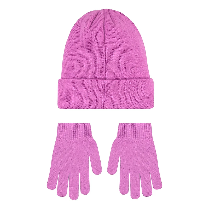 Nike Girls' Futura Beanie and Gloves Set