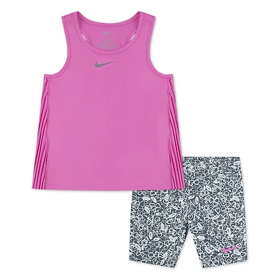 Nike Girls’ Game Swoosh Bike Shorts Set