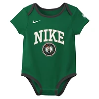 Nike Kelly Black Boston Celtics Just Do It Two-Pack Bodysuit Set
