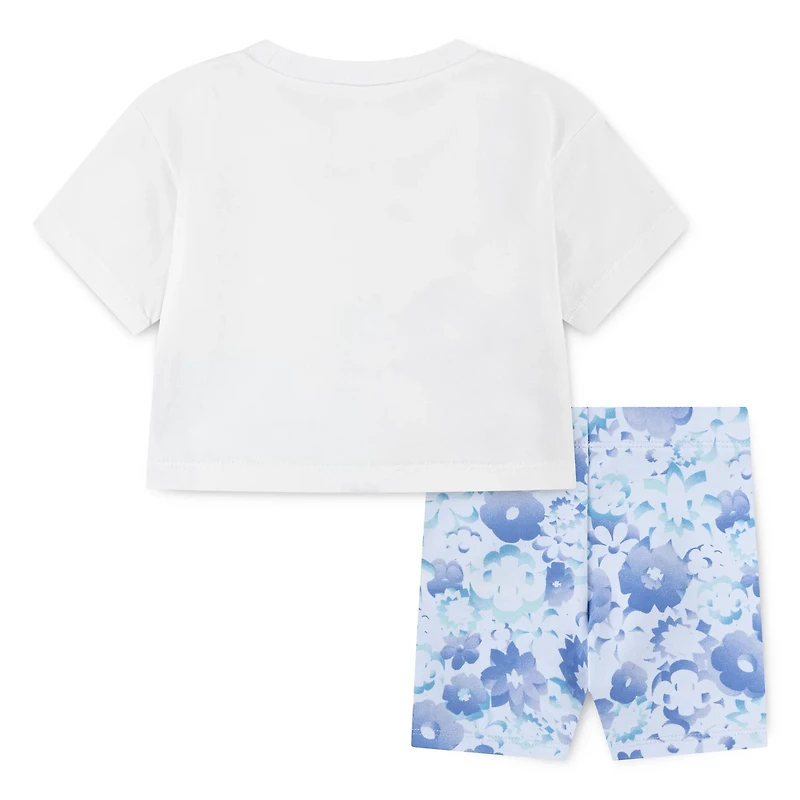 Nike Toddler Girls' Flow-Ral Printed Bike Shorts Set