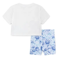 Nike Toddler Girls' Flow-Ral Printed Bike Shorts Set