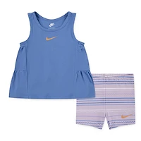 Nike Toddler Girls' Sunny Swoosh Bike Shorts Set
