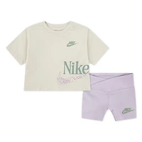 Nike Toddler Girls' Wild Flower Boxy T-shirt and Shorts Set
