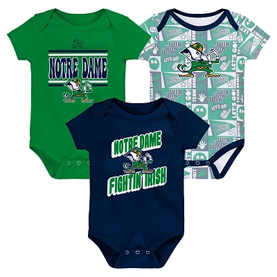Notre Dame Fighting Irish Sunday Comics 3-Pack Bodysuit Set