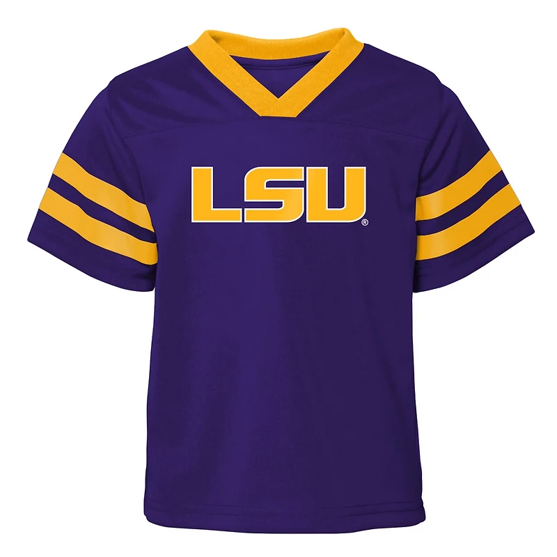 Outerstuff Gold LSU Tigers Red Zone Two-Piece V-Neck Top and Pants Set