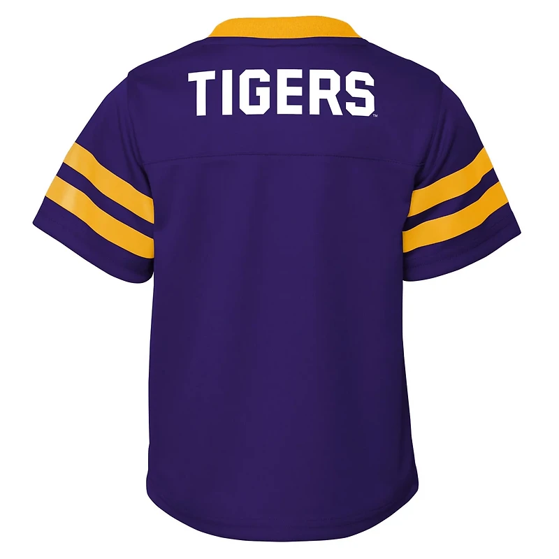 Outerstuff Gold LSU Tigers Red Zone Two-Piece V-Neck Top and Pants Set