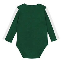 Outerstuff White Michigan State Spartans Double Down Bodysuit and Pants 3-Piece Set