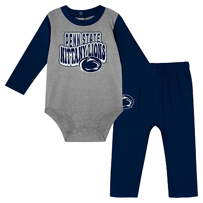 Penn State Nittany Lions Double Up Long Sleeve Bodysuit  Pant Set