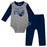 Penn State Nittany Lions Double Up Long Sleeve Bodysuit  Pant Set