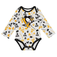 Pittsburgh Penguins Quick Learner Long Sleeve Bodysuit