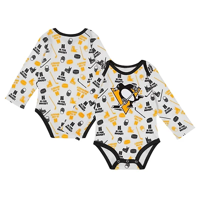 Pittsburgh Penguins Quick Learner Long Sleeve Bodysuit