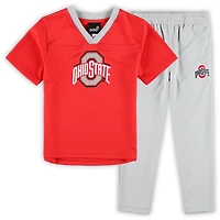 Preschool Gray Ohio State Buckeyes Zone Jersey  Pants Set