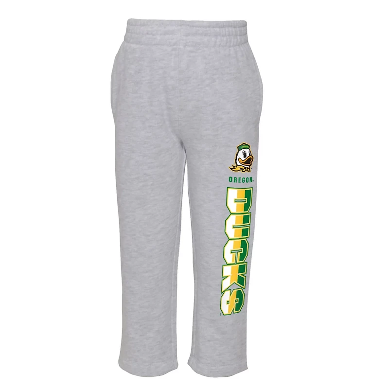 Preschool Heather Gray/ Oregon Ducks Playmaker Pullover Hoodie Pants Set