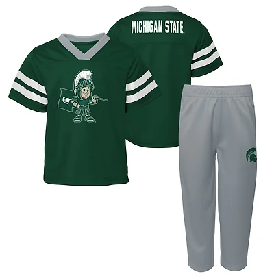 Preschool Michigan State Spartans Two-Piece Red Zone Jersey  Pants Set