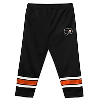 Preschool Outerstuff Black Philadelphia Flyers Denting the Net Long Sleeve T-Shirt and Pants Set