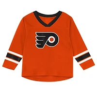 Preschool Outerstuff Black Philadelphia Flyers Denting the Net Long Sleeve T-Shirt and Pants Set