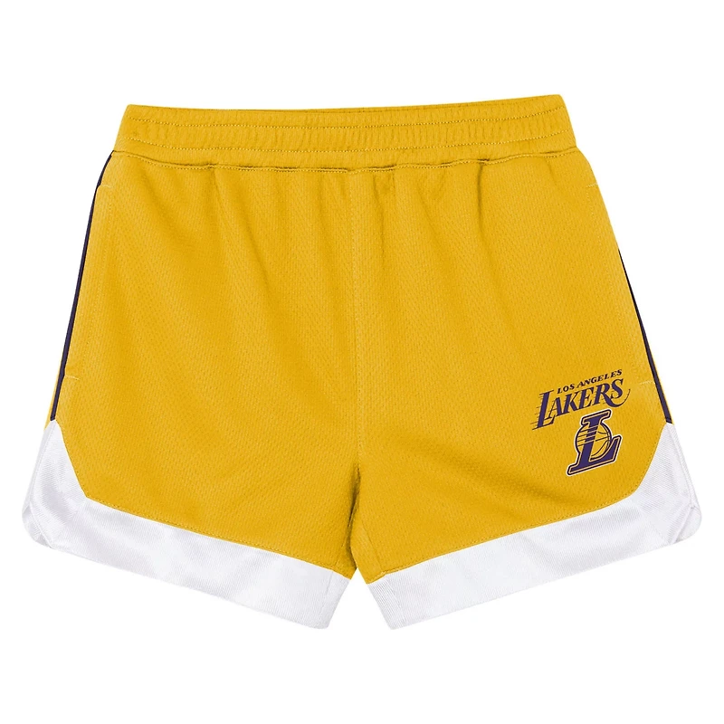 Preschool Outerstuff Los Angeles Lakers Home Plate T-Shirt  Shorts Set