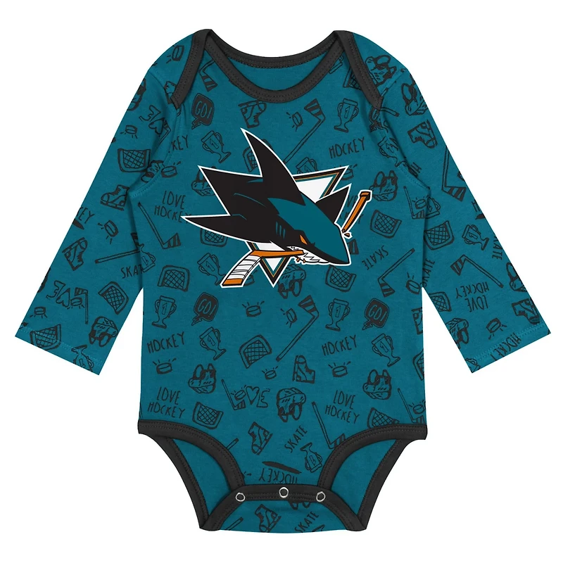 San Jose Sharks Dynamic Defender Long Sleeve Bodysuit