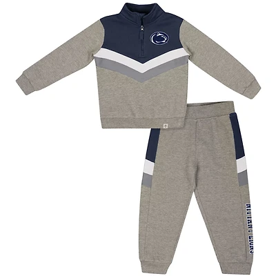 Toddler Colosseum Penn State Nittany Lions Clarence Fleece Quarter-Zip Sweatshirt  Sweatpants Set