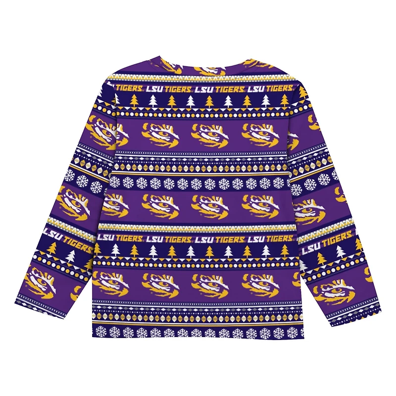 Toddler Outerstuff LSU Tigers Ugly Sweater Pajama Set