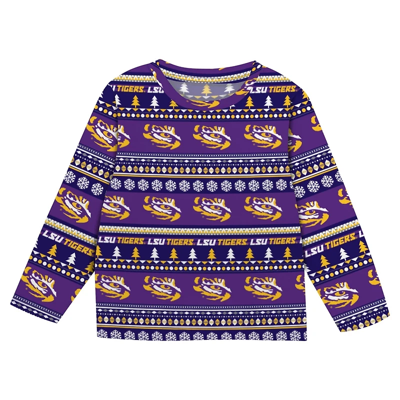 Toddler Outerstuff LSU Tigers Ugly Sweater Pajama Set