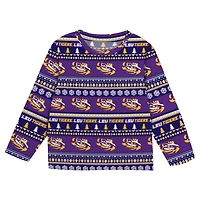Toddler Outerstuff LSU Tigers Ugly Sweater Pajama Set