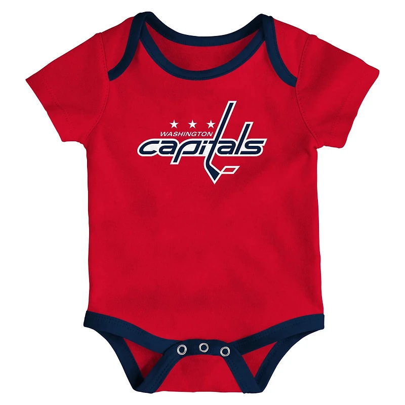 Washington Capitals Loyal Buddies Three-Pack Bodysuit Set