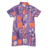 Wes  Willy Clemson Tigers Vintage Floral Romper