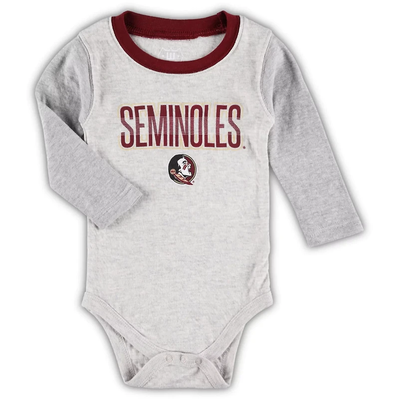 Wes  Willy Heather Florida State Seminoles Jie Long Sleeve Bodysuit Pants Set