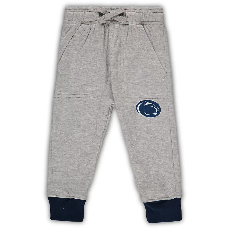 Wes  Willy Heathered Gray/ Penn State Nittany Lions Jie Long Sleeve Bodysuit Pants Set