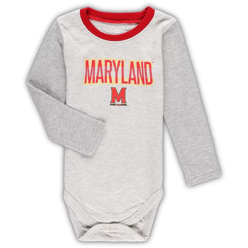 Wes  Willy Maryland Terrapins Jie Long Sleeve Bodysuit Pants Set