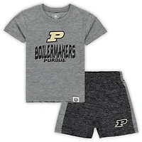 Wes  Willy Purdue Boilermakers Cloudy Yarn T-Shirt Shorts Set