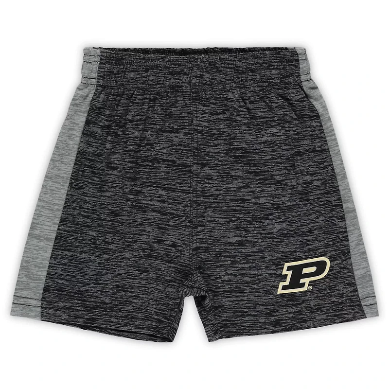 Wes  Willy Purdue Boilermakers Cloudy Yarn T-Shirt Shorts Set