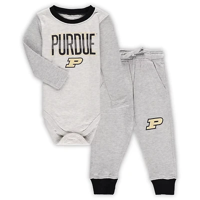 Wes  Willy Purdue Boilermakers Jie Long Sleeve Bodysuit Pants Set