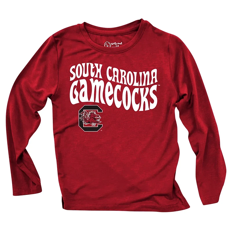 Wes  Willy South Carolina Gamecocks Long Sleeve Top and Striped Tri-Blend Leggings Set