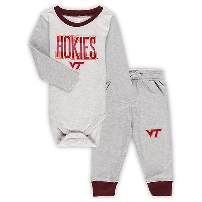 Wes  Willy Virginia Tech Hokies Jie Long Sleeve Bodysuit Pants Set