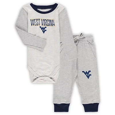Wes  Willy West Virginia Mountaineers Jie Long Sleeve Bodysuit Pants Set
