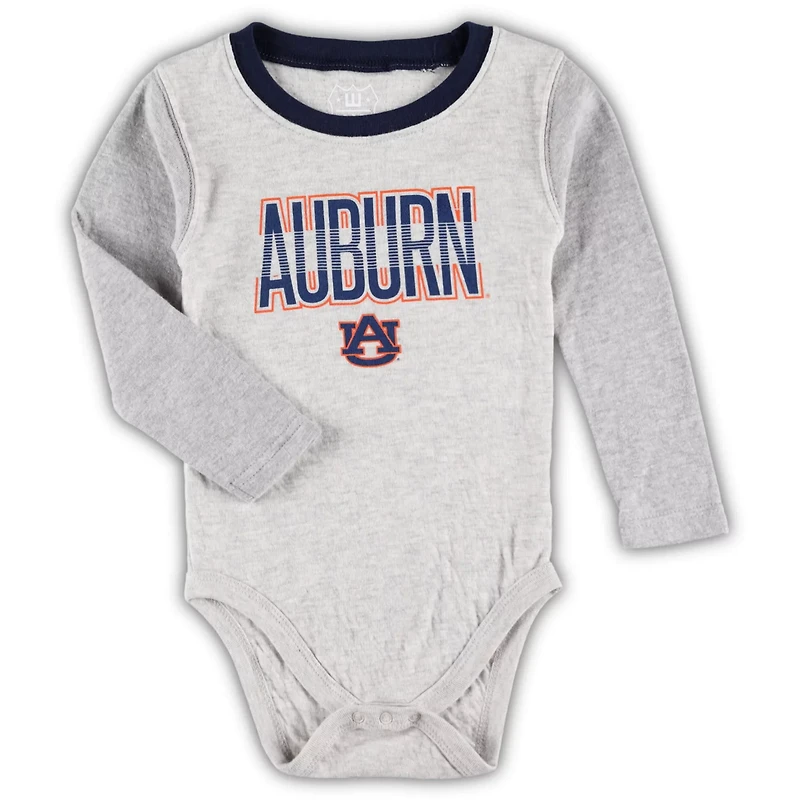 Wes and Willy Infants' Auburn University Jie Long Sleeve Creeper Pant Set