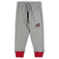 Wes  Willy Heathered Gray/ Georgia Bulldogs Jie Long Sleeve Bodysuit Pants Set