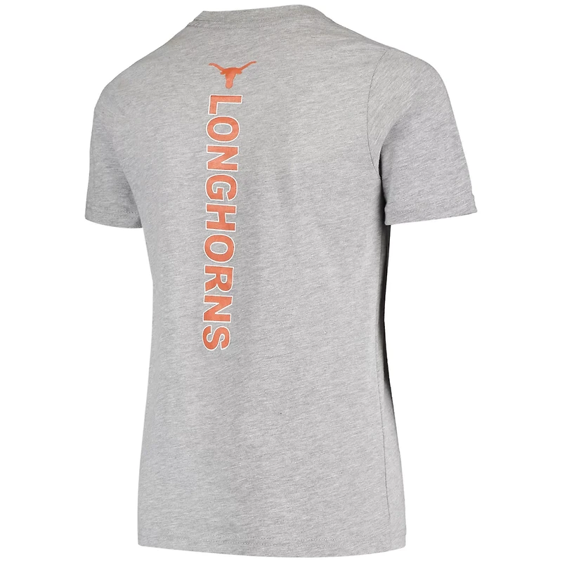 Youth Heathered Gray/Texas Texas Longhorns Goal Line Stand T-Shirt Combo Set
