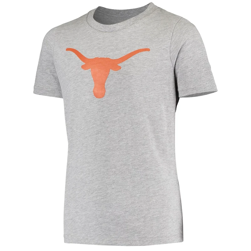 Youth Heathered Gray/Texas Texas Longhorns Goal Line Stand T-Shirt Combo Set