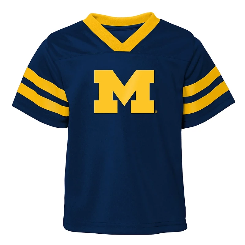 Youth Outerstuff Michigan Wolverines Red Zone Two-Piece V-Neck Top and Pants Set